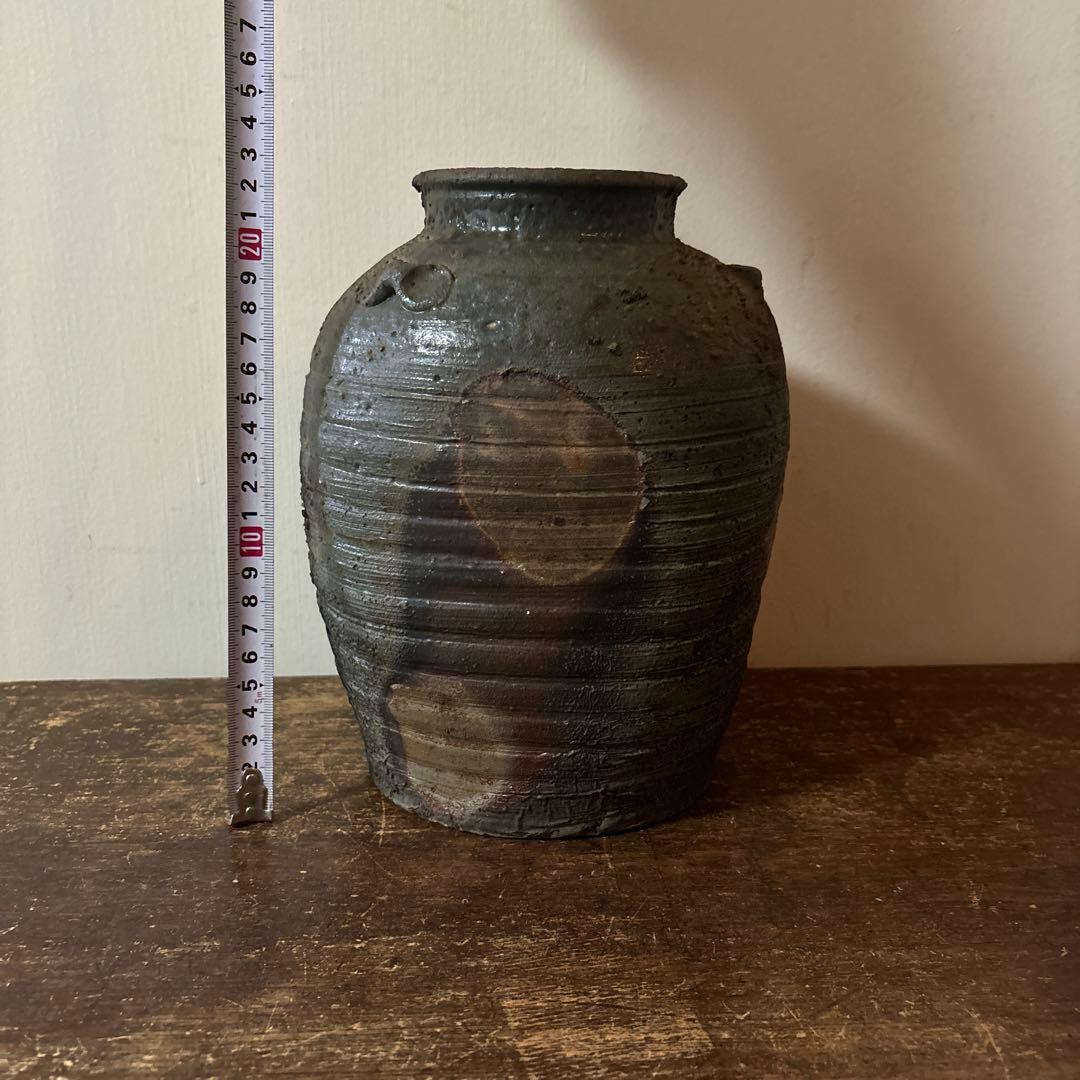 景色の良い窯変備前壺　花器　骨董　古道具　アンティーク　古民芸　古陶磁　検:李朝
