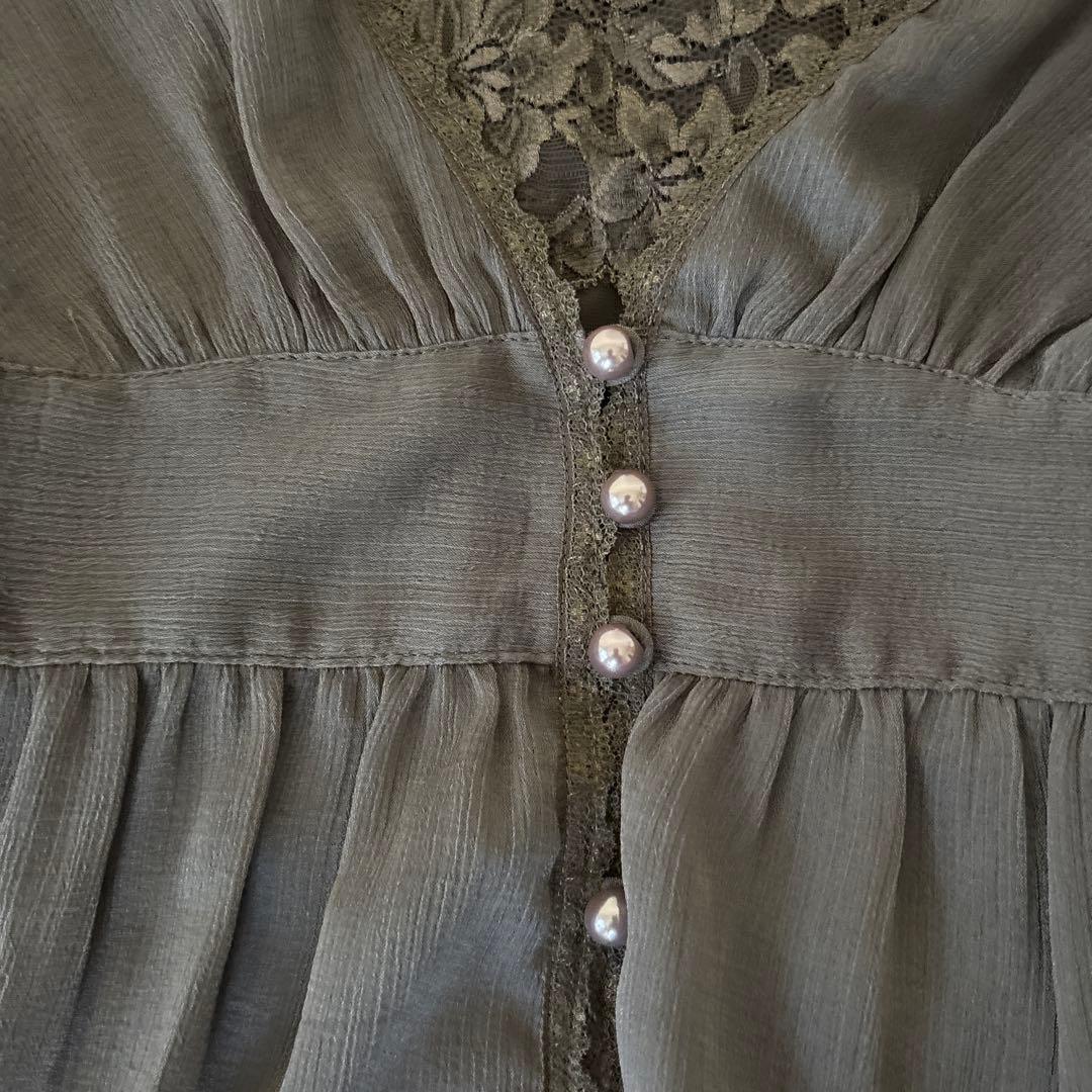 L'EST ROSE シフォンチュニック　リボン