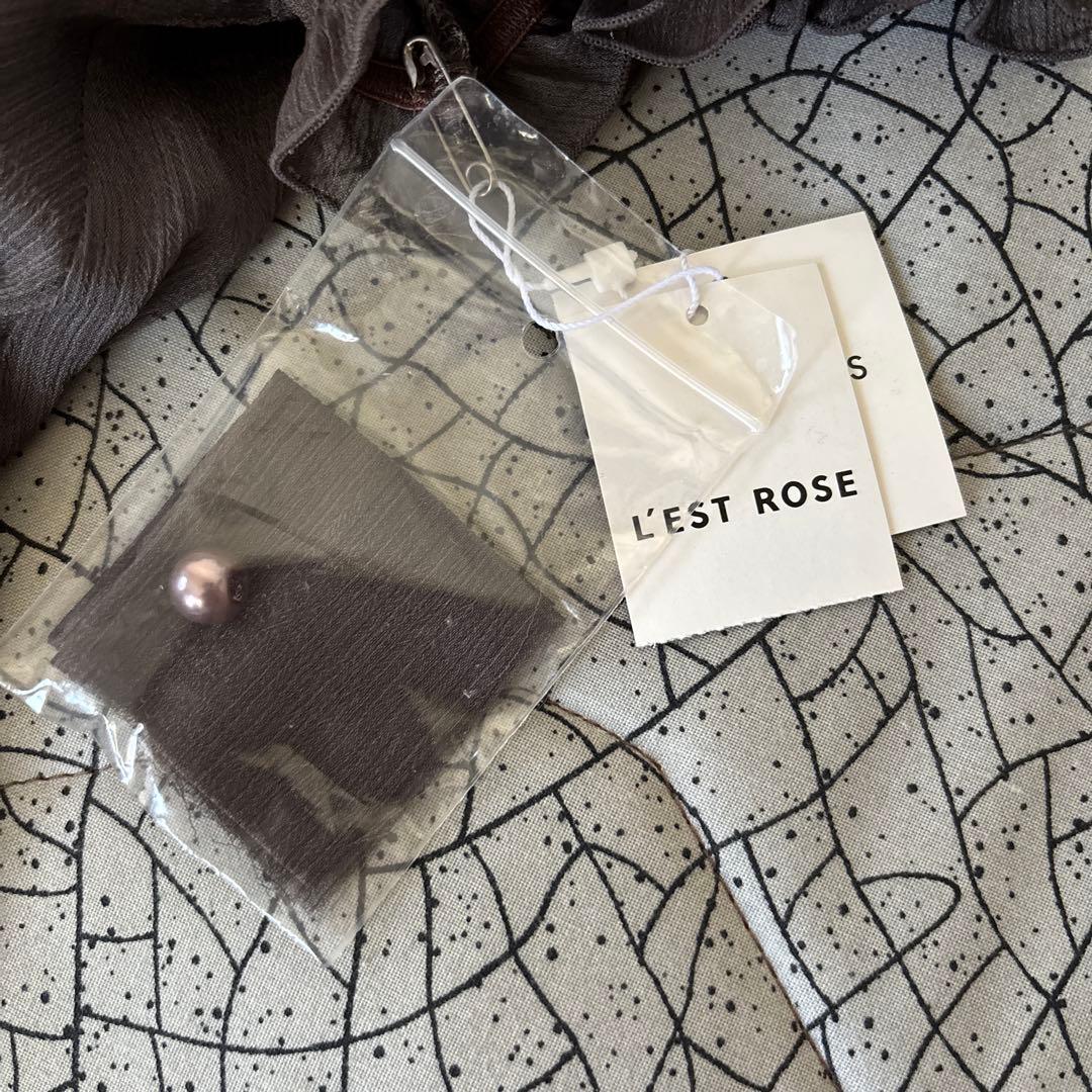 L'EST ROSE シフォンチュニック　リボン