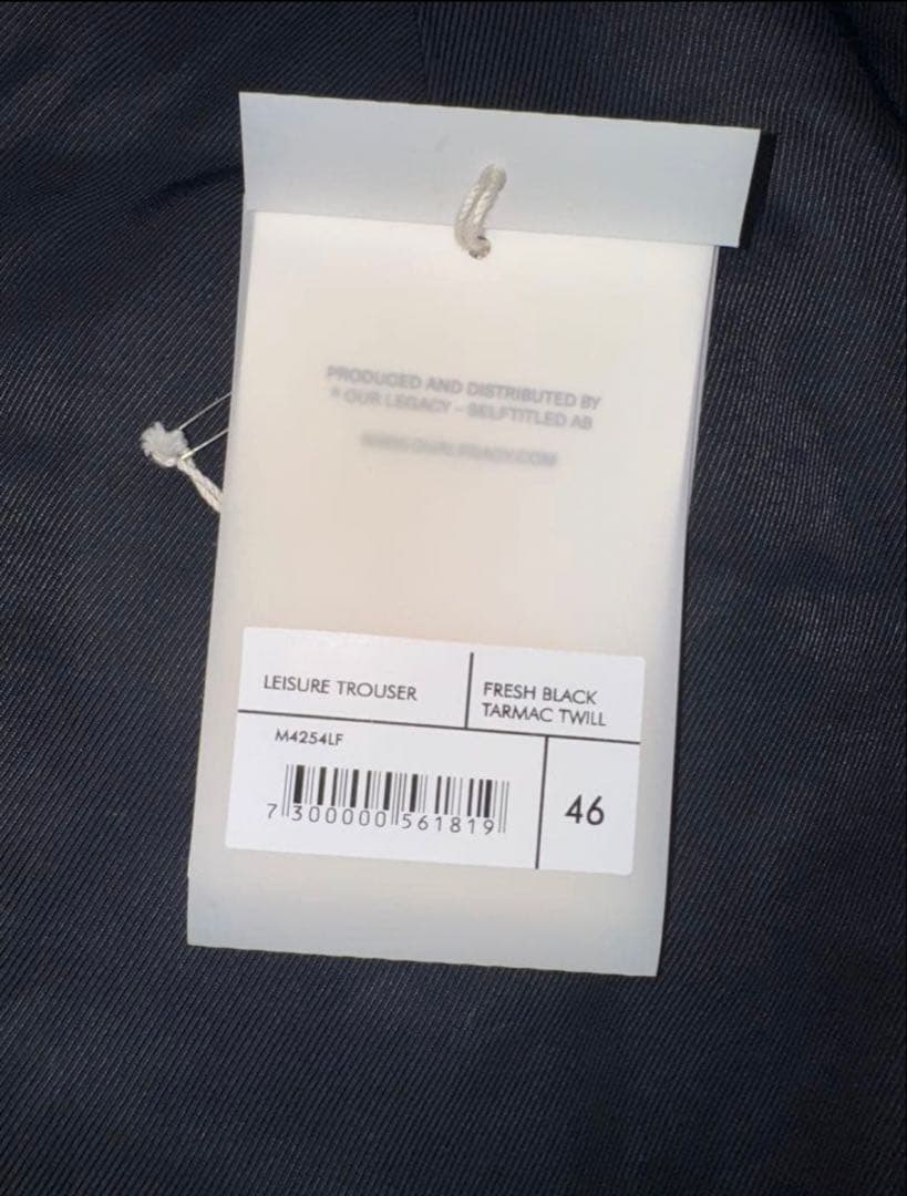 パンツ Our legacy LEISURE TROUSER Tarmac Twill