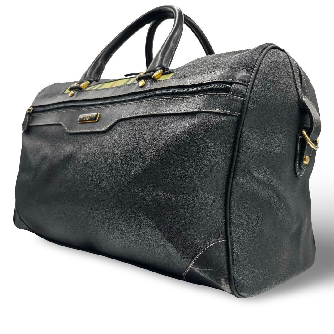 【ヴィンテージ】バーバリーゴルフ　2way ボストンバッグ　ショルダー　PVC