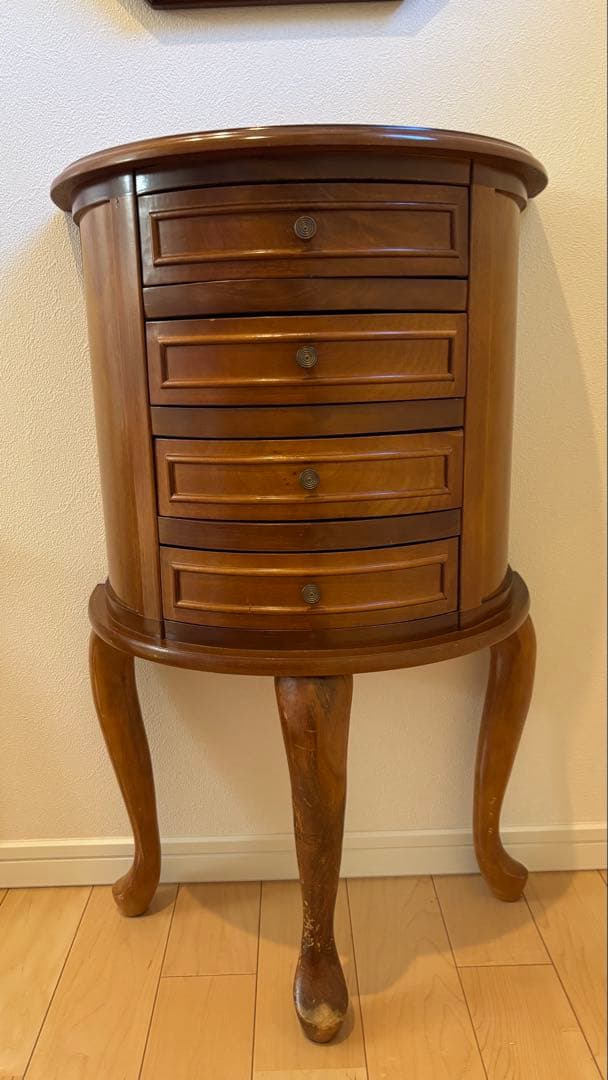 セール⭐︎アンティーク調　猫脚　半円チェスト　ミラー　セット