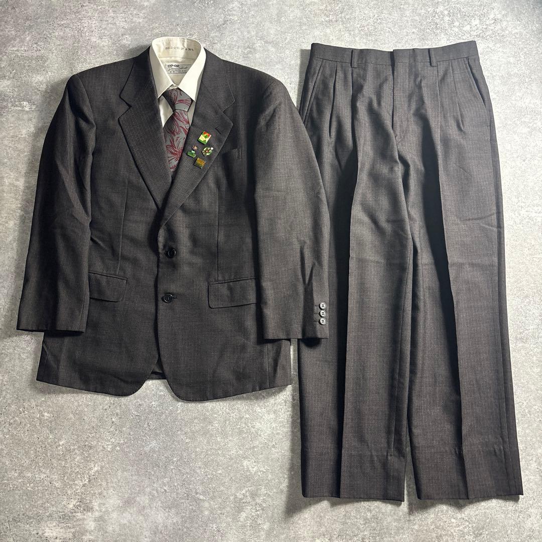 セットアップ ダブルスーツ 成人式 入学式 ピンズ vintage no.130