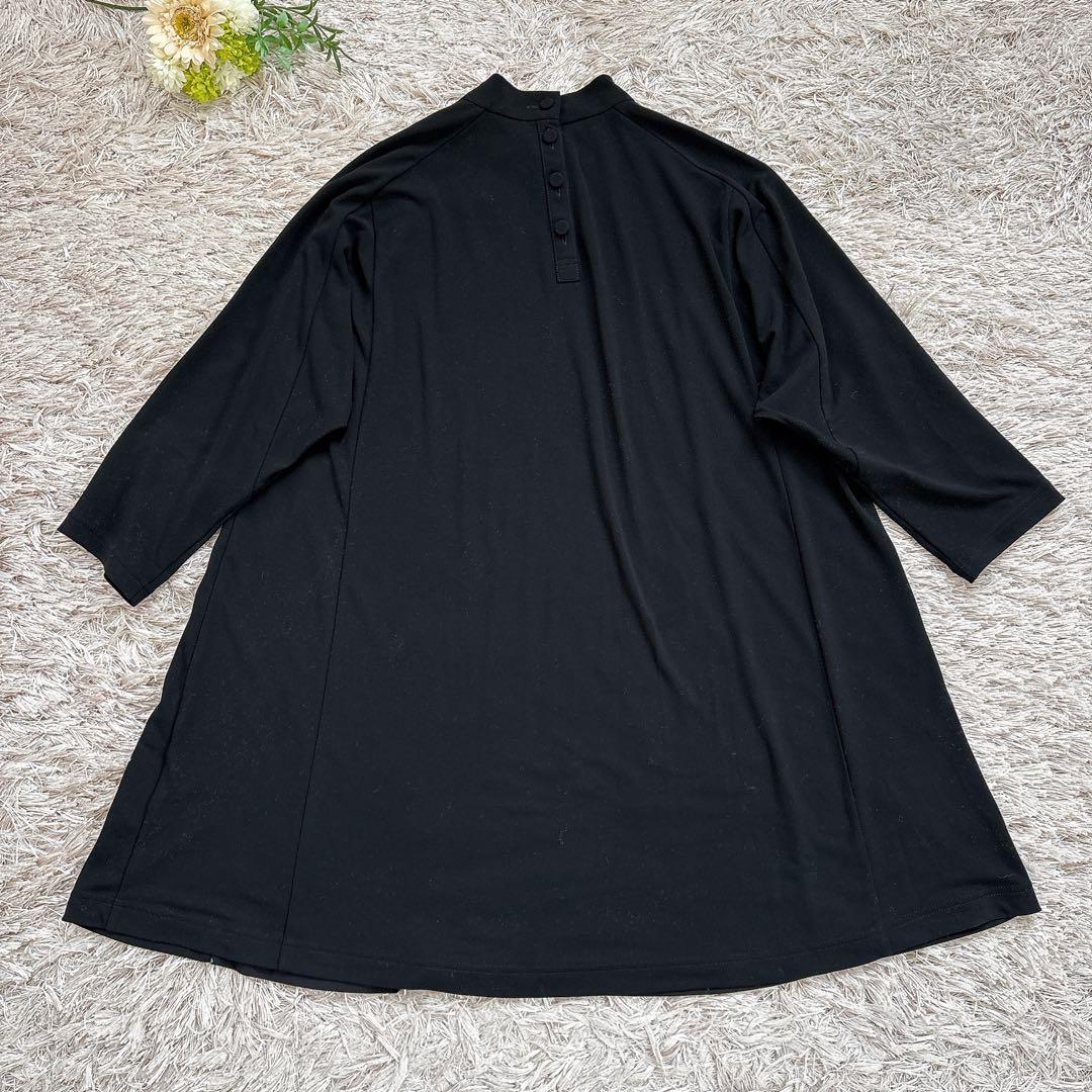 極美品✨TOKUKO 1er VOL 絵画 切り替え フレア チュニック アート