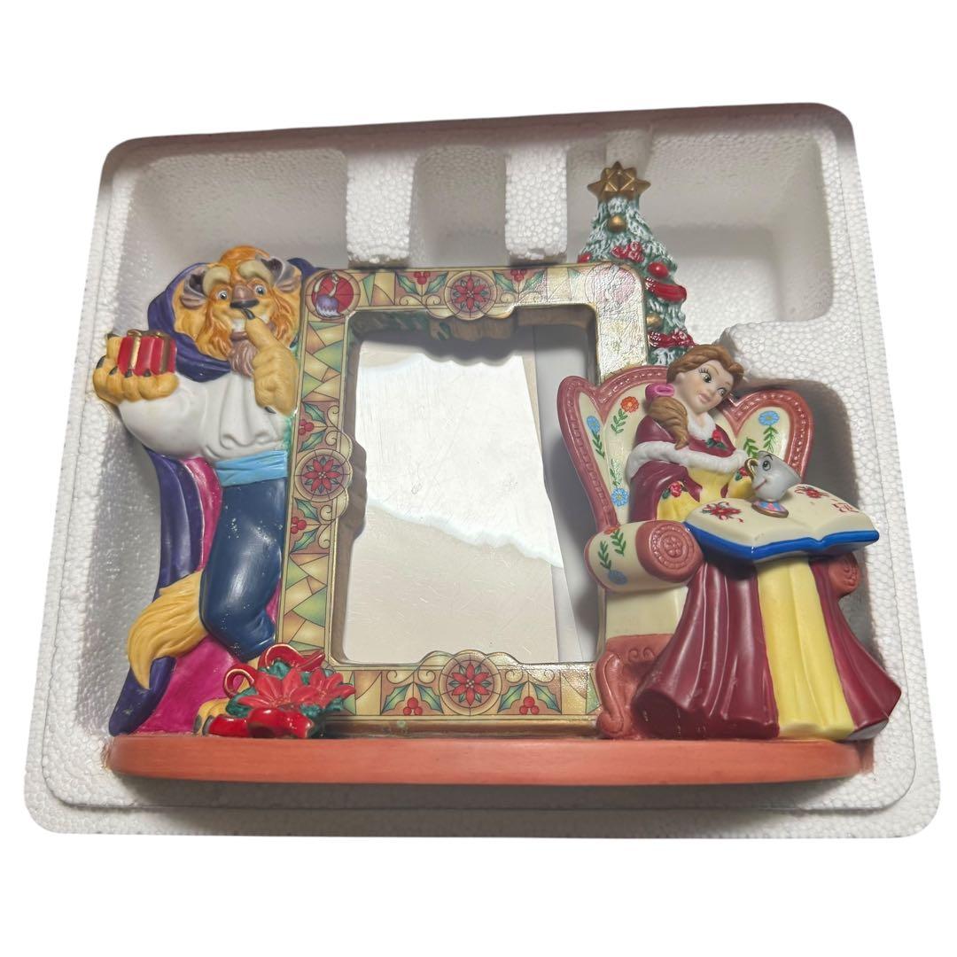 東京ディズニーランド クリスマスファンタジー 2006 美女と野獣 写真立て陶器