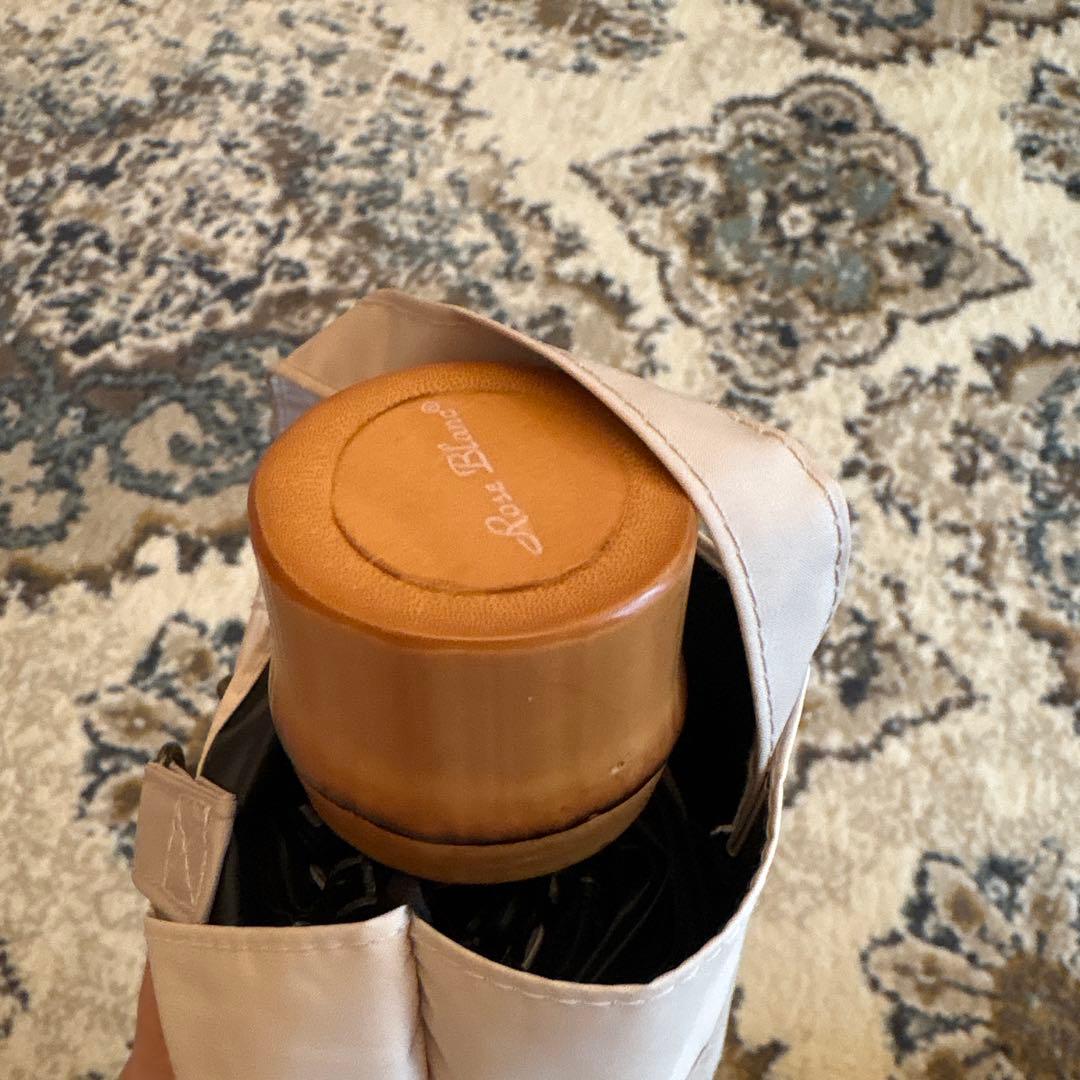 【美品】芦屋ロサブラン 日傘 3段折りたたみ シャンパンベージュ