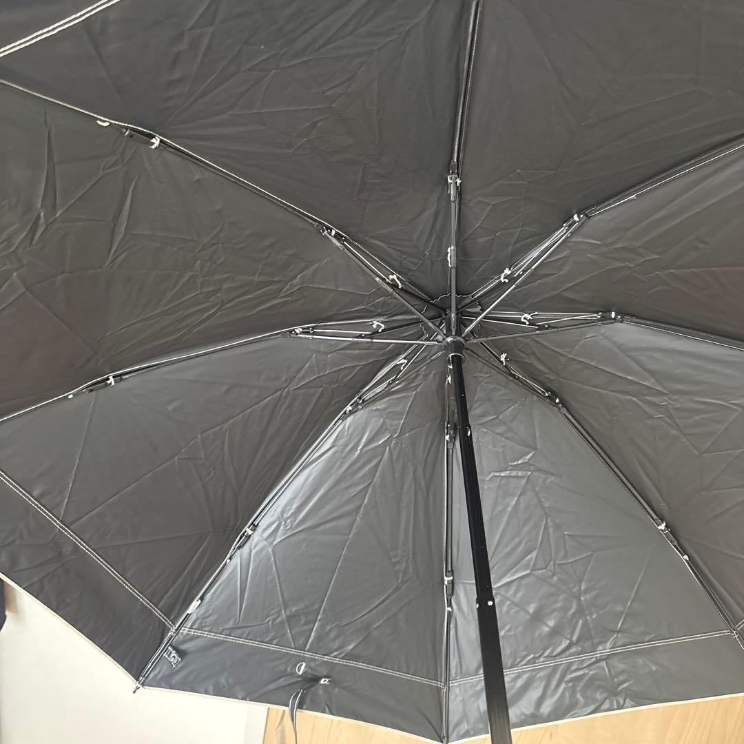 【美品】芦屋ロサブラン 日傘 3段折りたたみ シャンパンベージュ