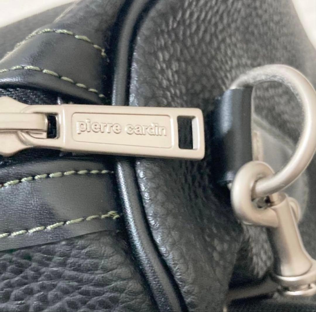【新品】✨ピエール カルダン✨ボストンバッグ シボ革 ブラック 黒 2way