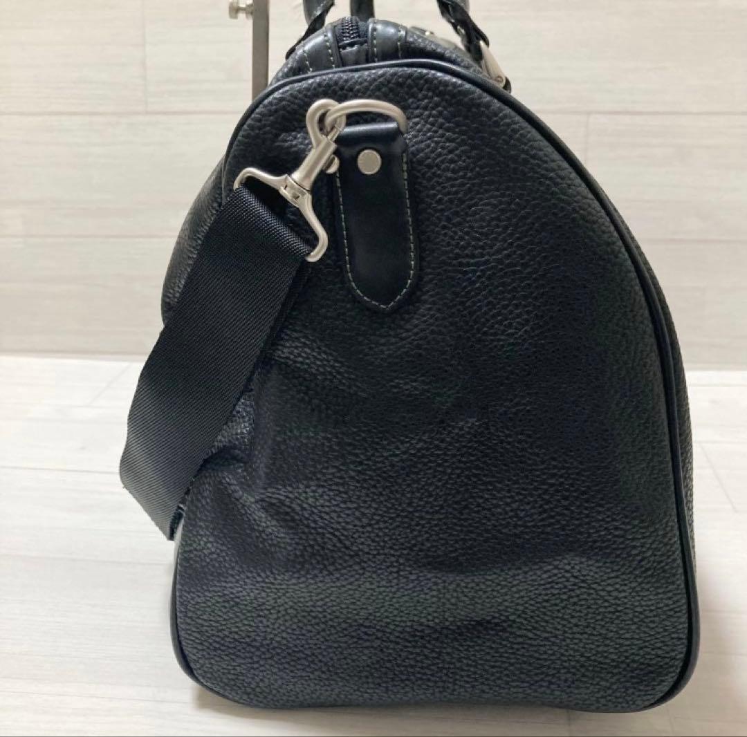 【新品】✨ピエール カルダン✨ボストンバッグ シボ革 ブラック 黒 2way