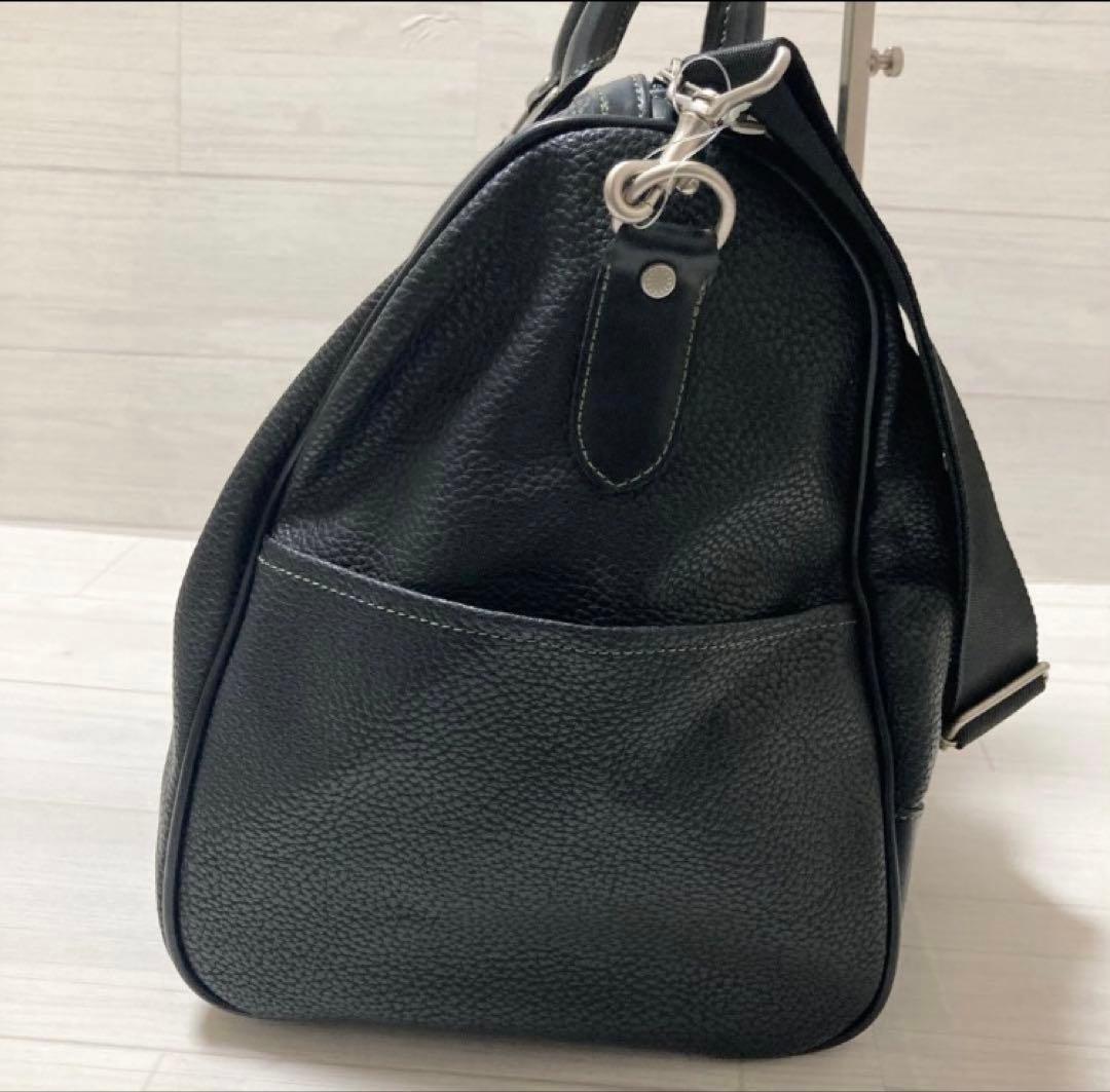 【新品】✨ピエール カルダン✨ボストンバッグ シボ革 ブラック 黒 2way