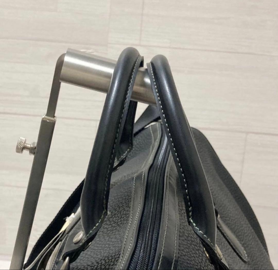 【新品】✨ピエール カルダン✨ボストンバッグ シボ革 ブラック 黒 2way