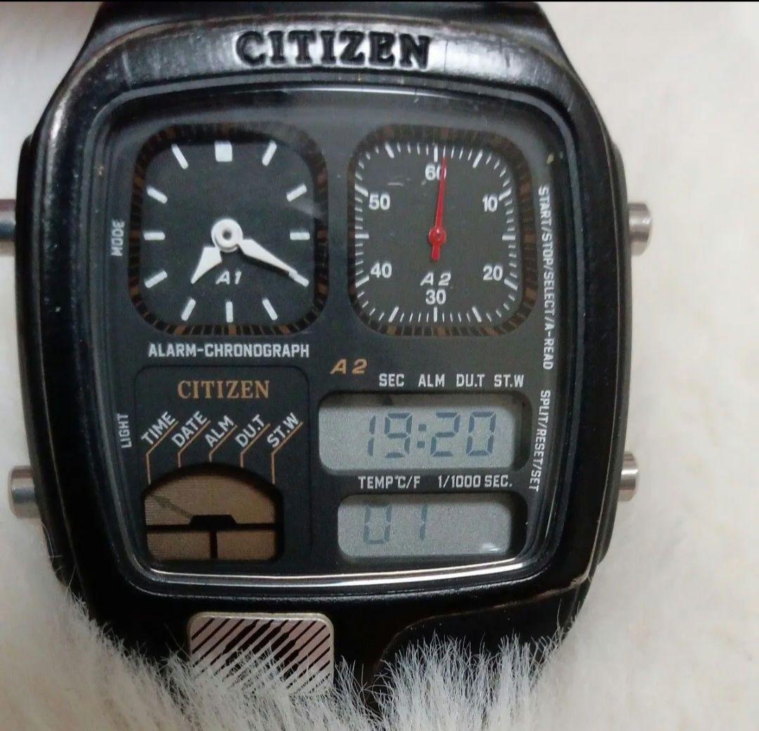 最終価格　CITIZENシチズン 80sデジアナ 腕時計 オリジナルベルト