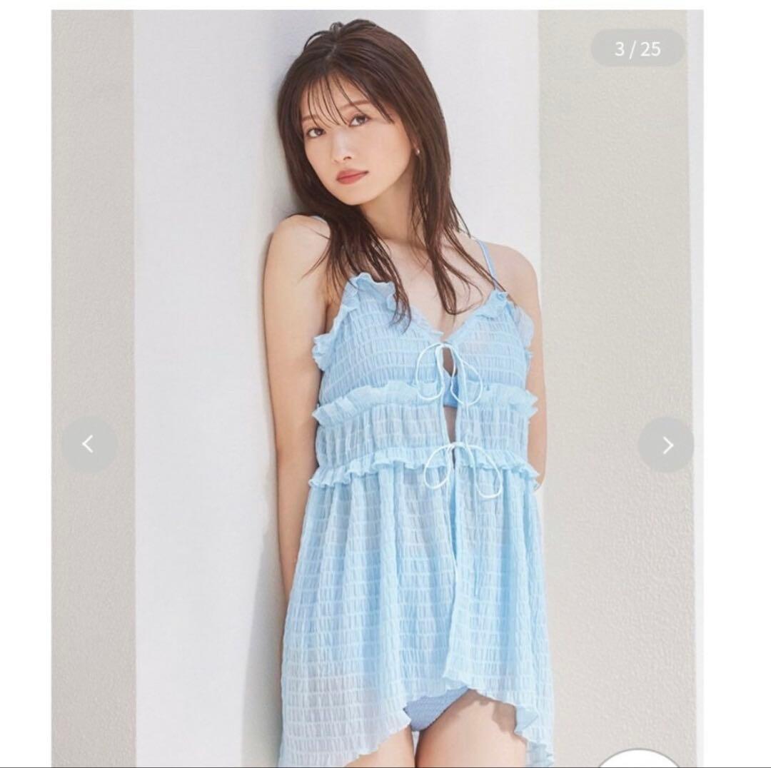 スナイデル　snidel 水着　ワンピースセットビキニ ライトブルー　水色★新品