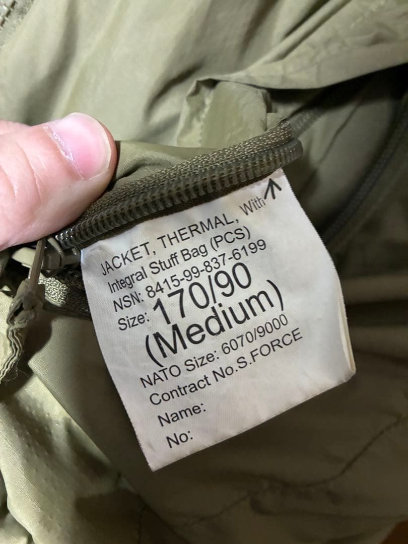 イギリス軍 PCS Thermal Jacket あきな