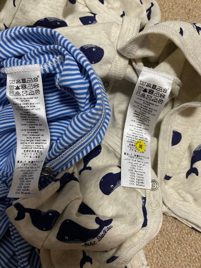 新品タグ付き！PETITBATEAU プチバトー　ロンパース 12m/74cm