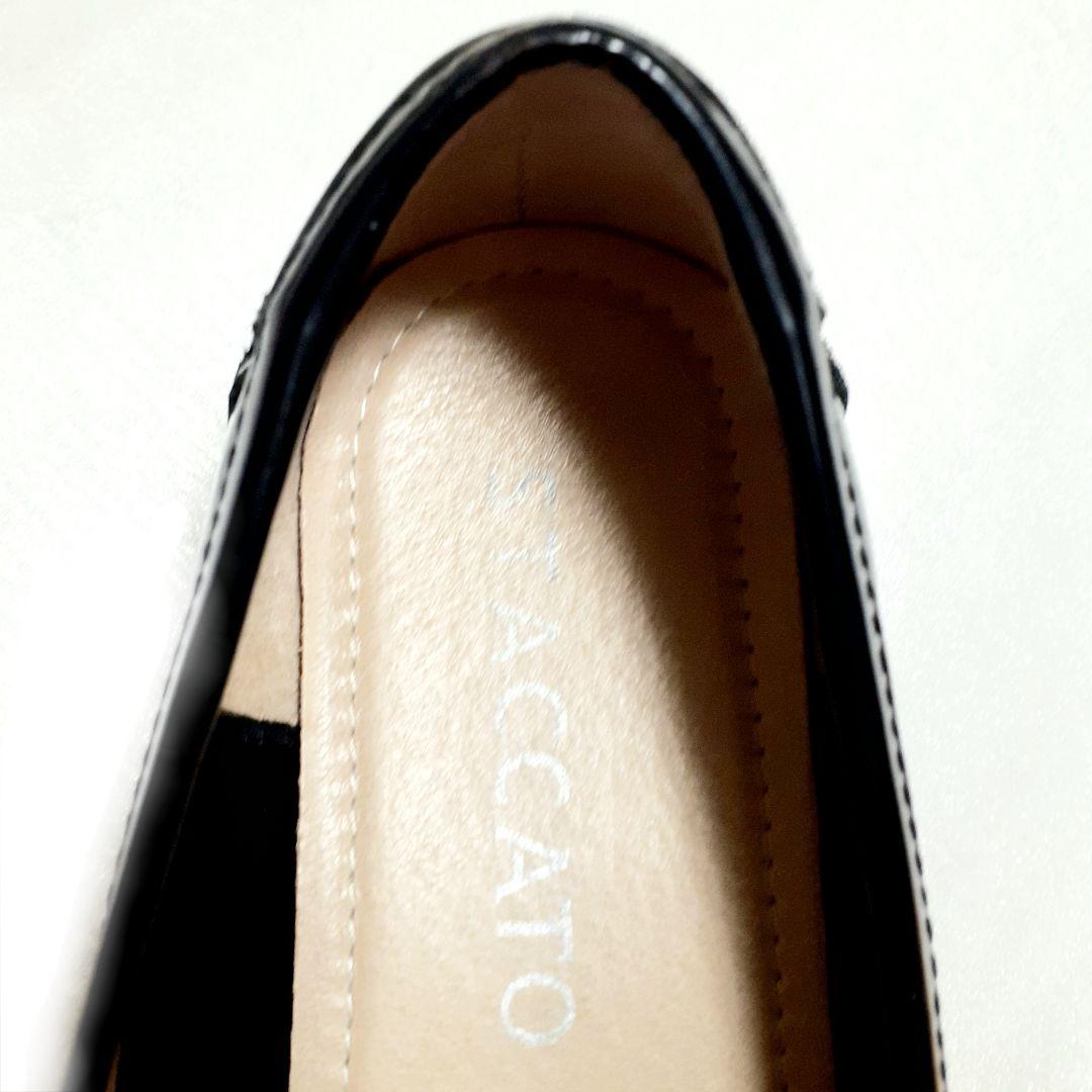 専用限定⭐STACCATO✫パール☆ビジュー 本革 エナメル ローファー 23