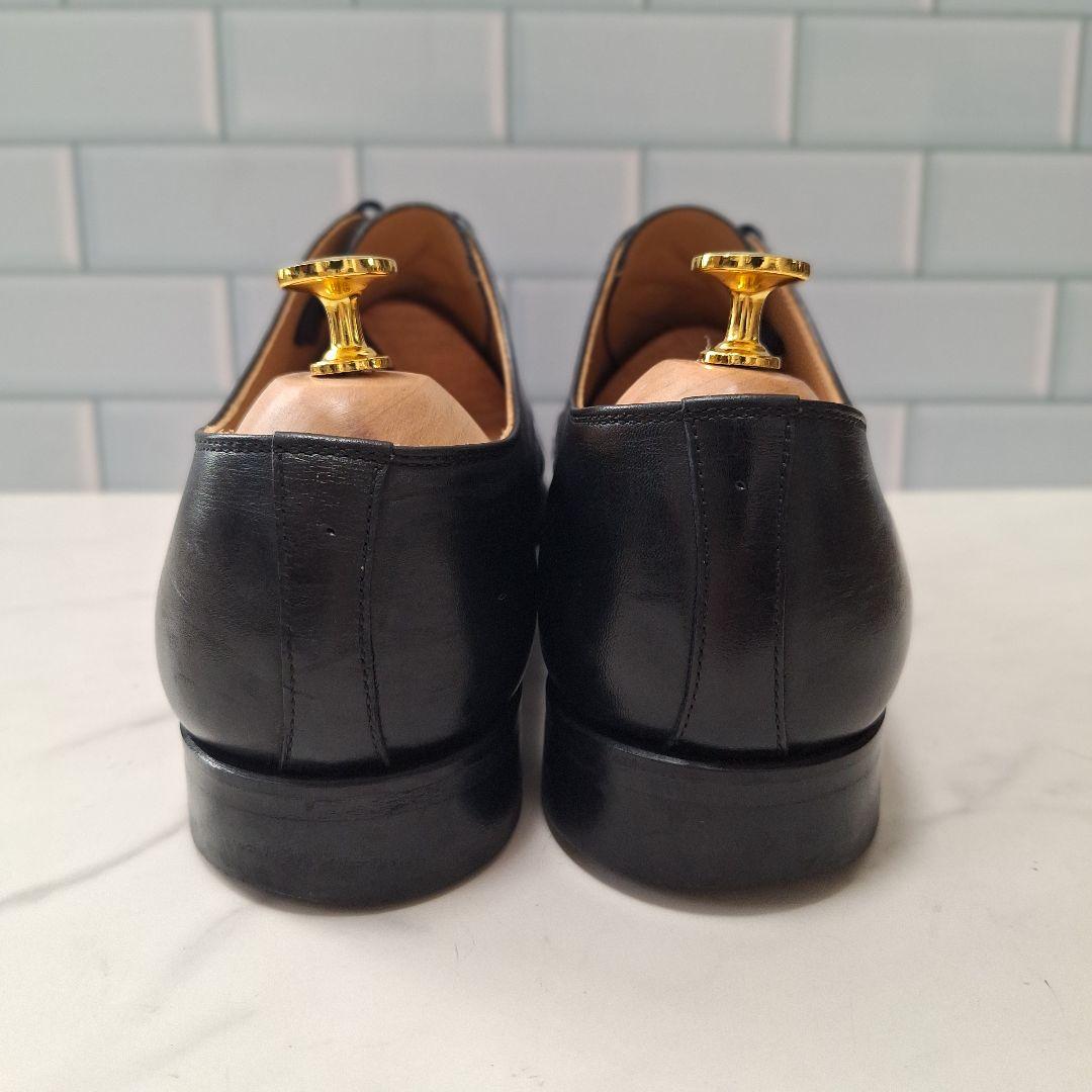 【良品】 スコッチグレイン 25 EEE ストレートチップ 革靴 黒 内羽根