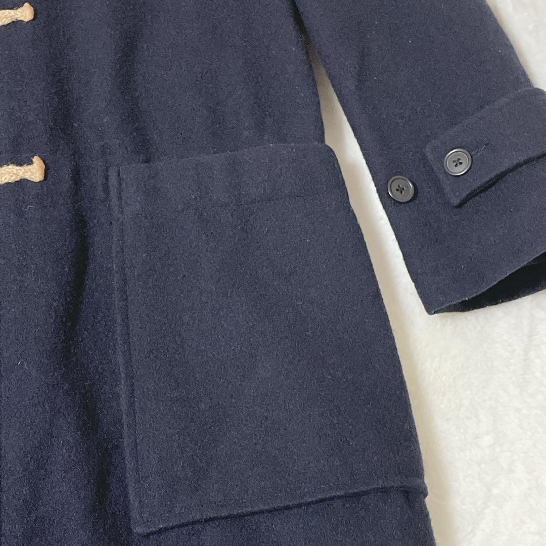 MHL. ロングダッフルコート ウール トグル M ネイビー　通勤　通学