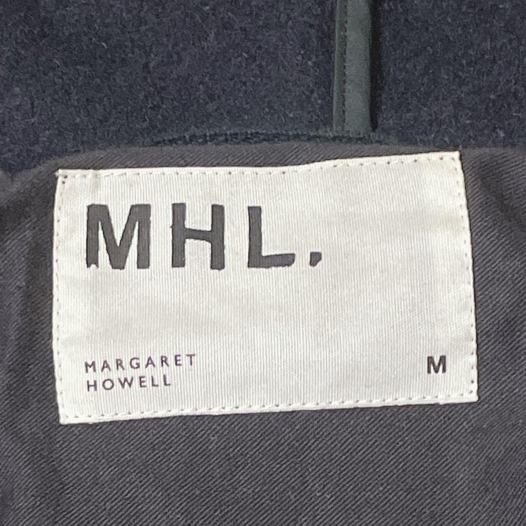 MHL. ロングダッフルコート ウール トグル M ネイビー　通勤　通学