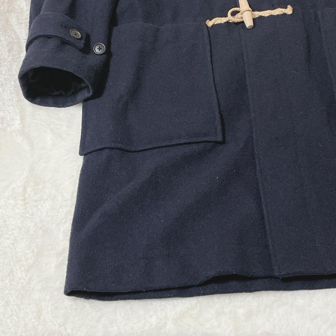 MHL. ロングダッフルコート ウール トグル M ネイビー　通勤　通学