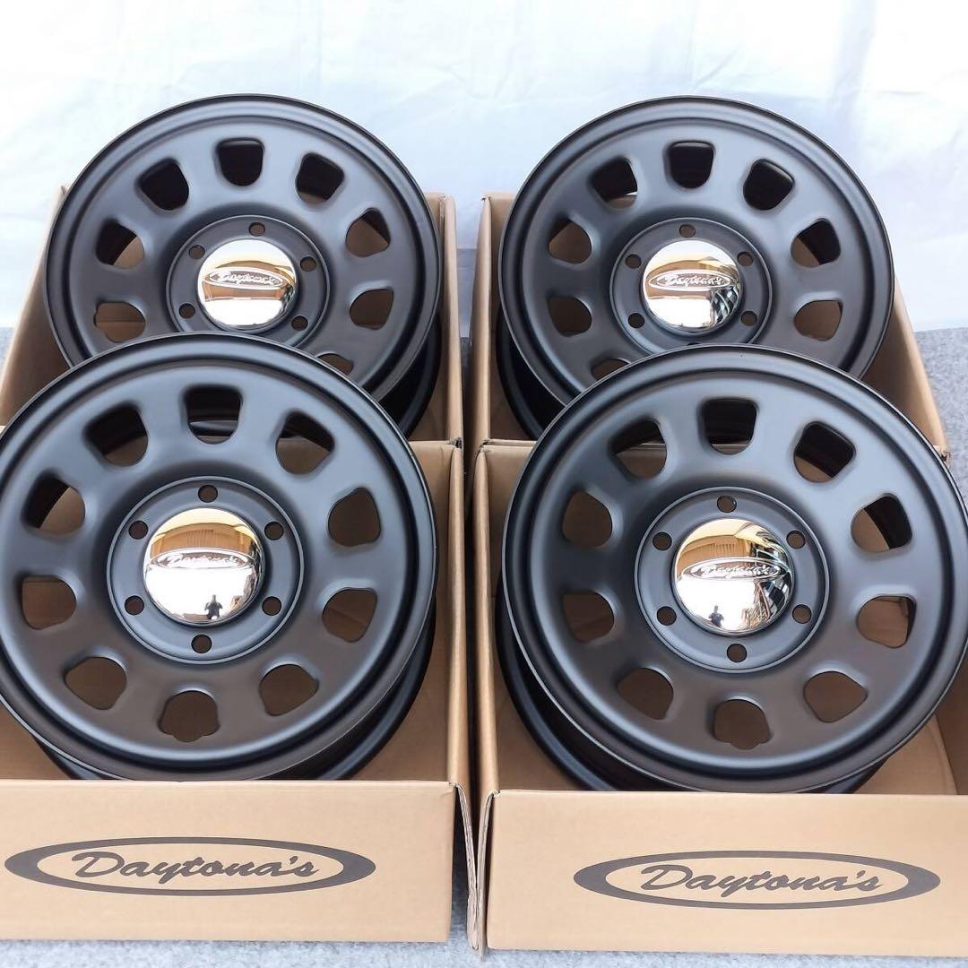 ハイエース200に！未使用デイトナ15インチ マットブラックホイール 4個セット
