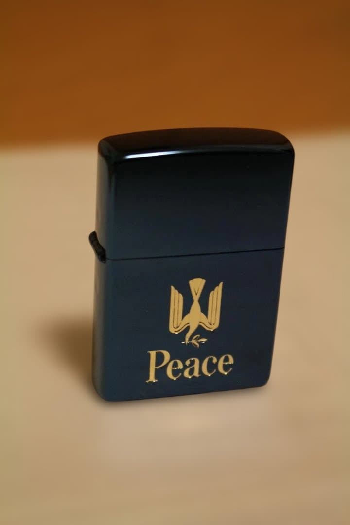 Blue Zippo Peace ライター チタン