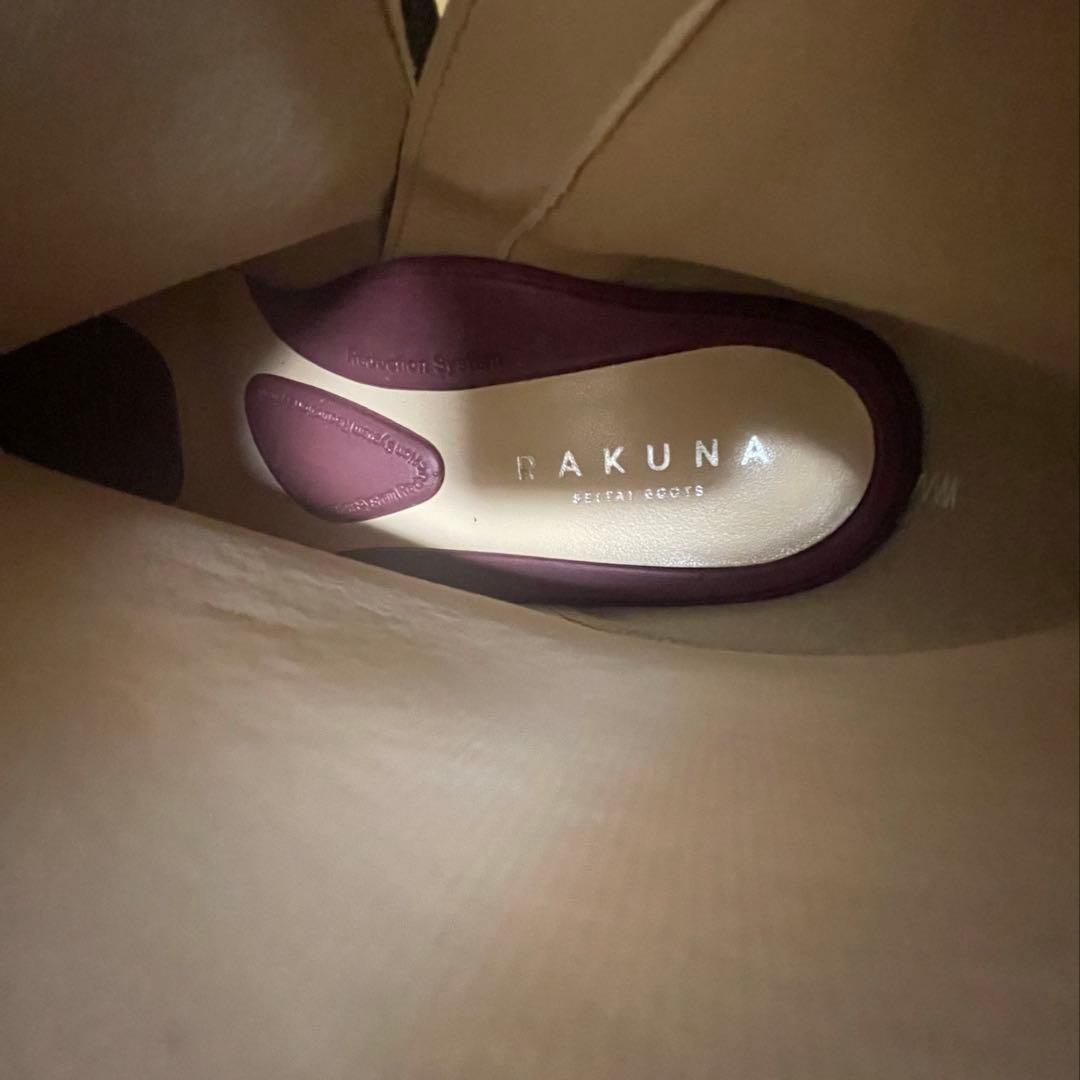 L(24〜24.5cm) RAKUNA ショートブーツ 整体 ダークブラウン