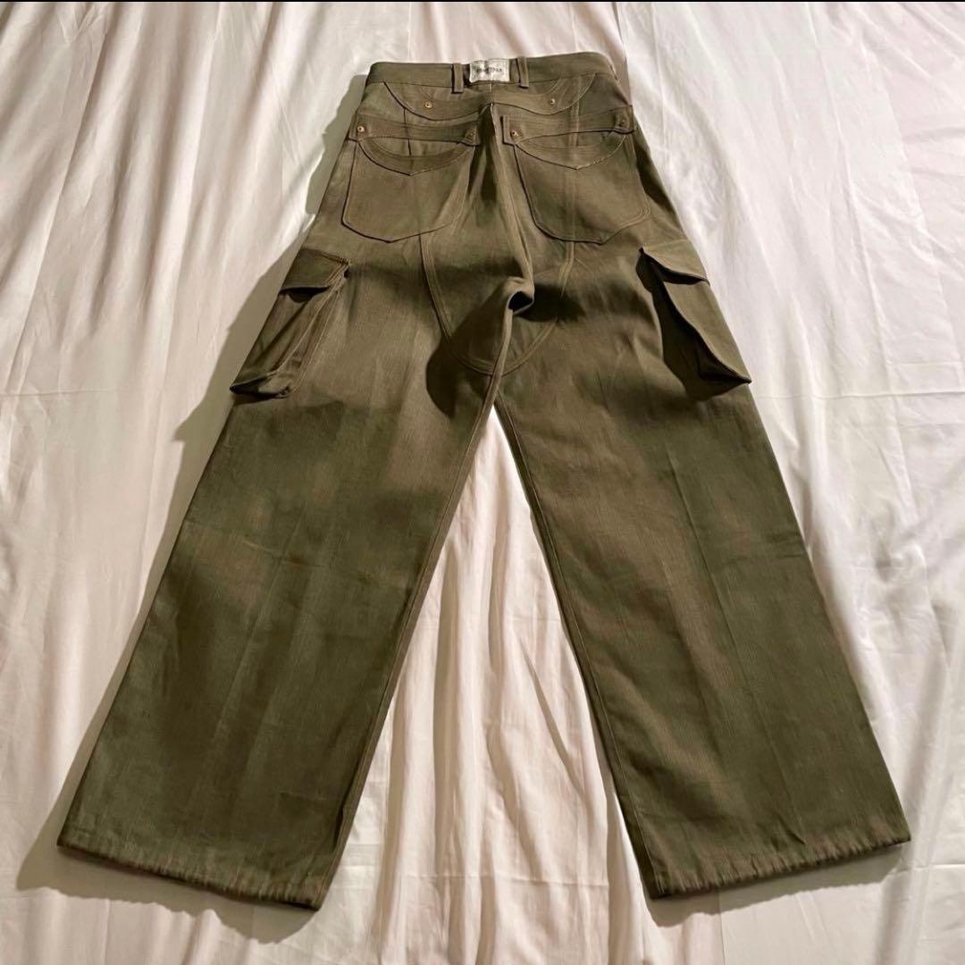完売品 TOMWORKS GREEN WORK PANTS sugarhill