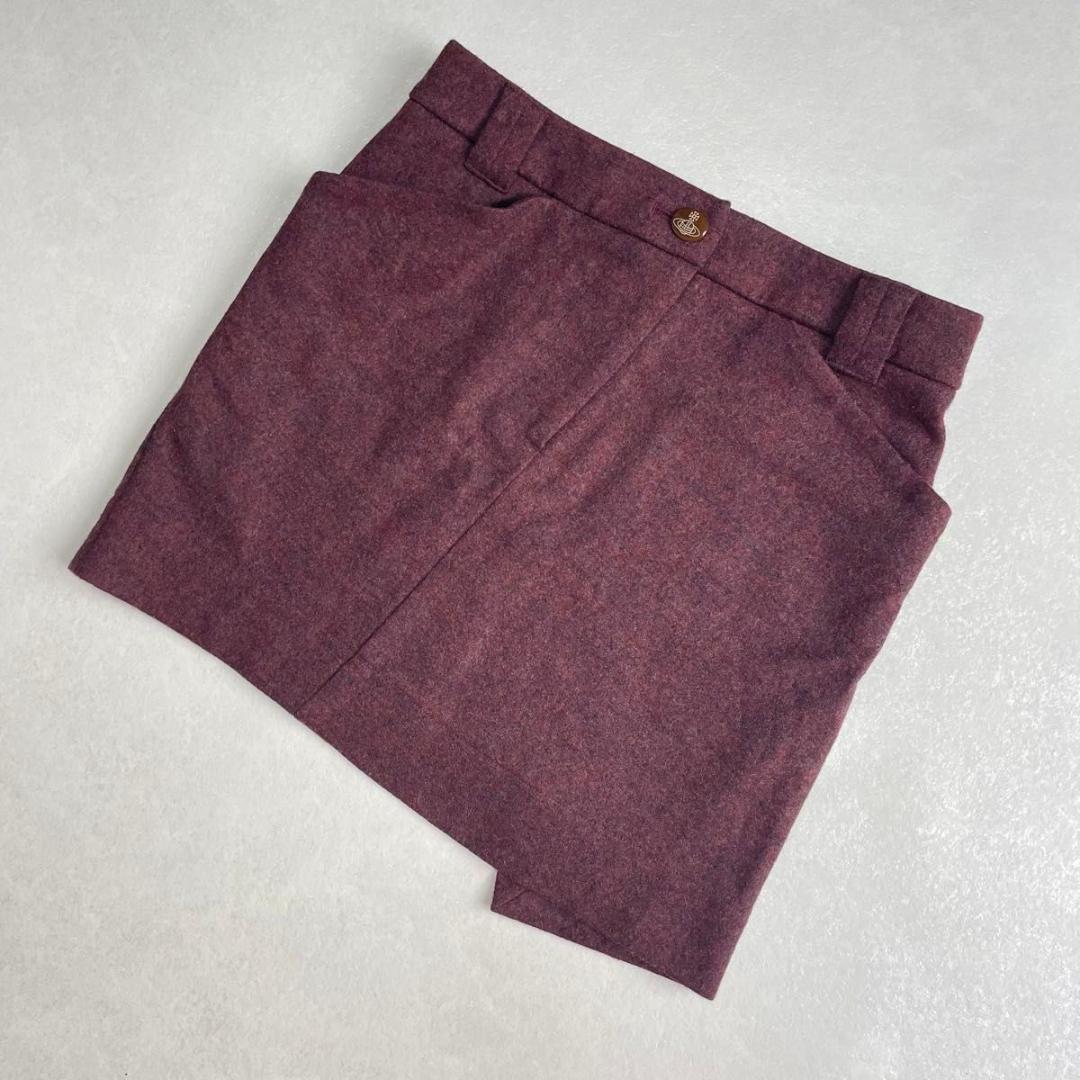 美品 Vivienne Westwood アシメ ミニスカート アシンメトリー