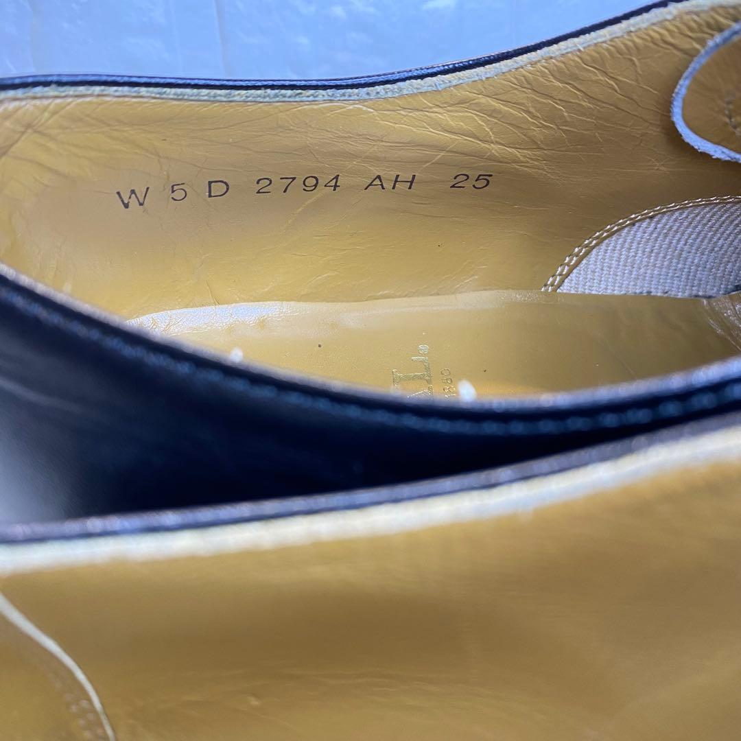 【美品】REGAL リーガル ストレートチップ 革靴 25.0cm ブラック