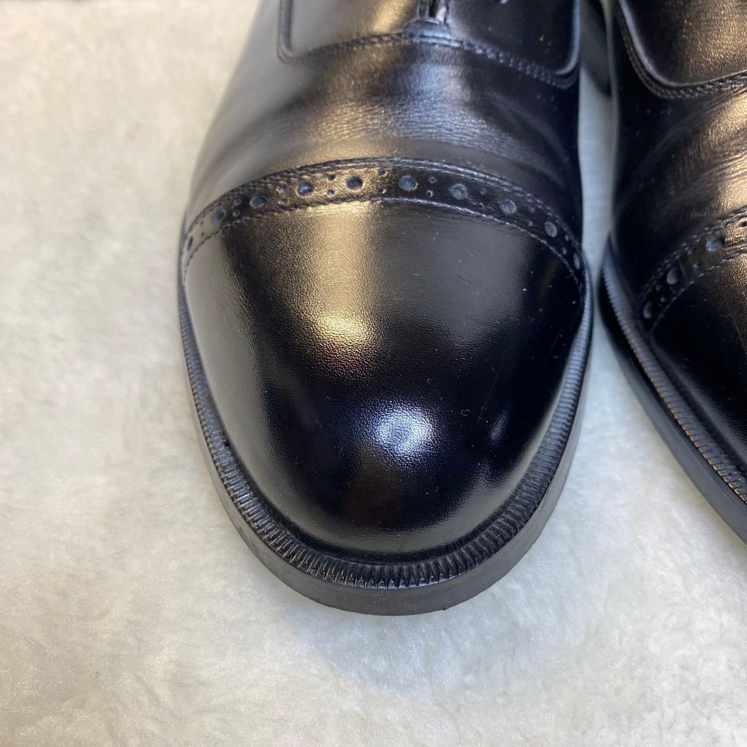 【美品】REGAL リーガル ストレートチップ 革靴 25.0cm ブラック