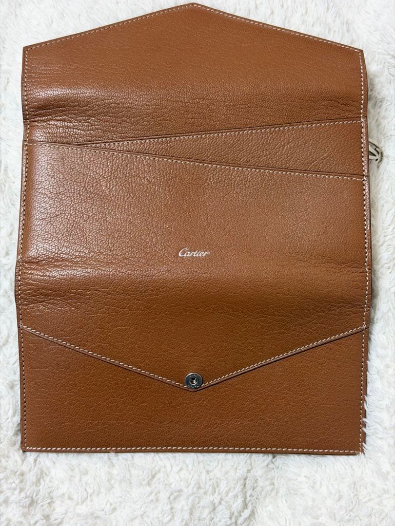 『なみあみ』カルティエ 長財布ファスナー付き レター　レ・マスト　レザー
