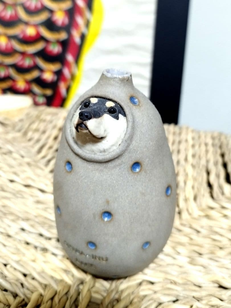 ゆとり炉×柴犬ライフ コラボ一輪挿し　黒柴