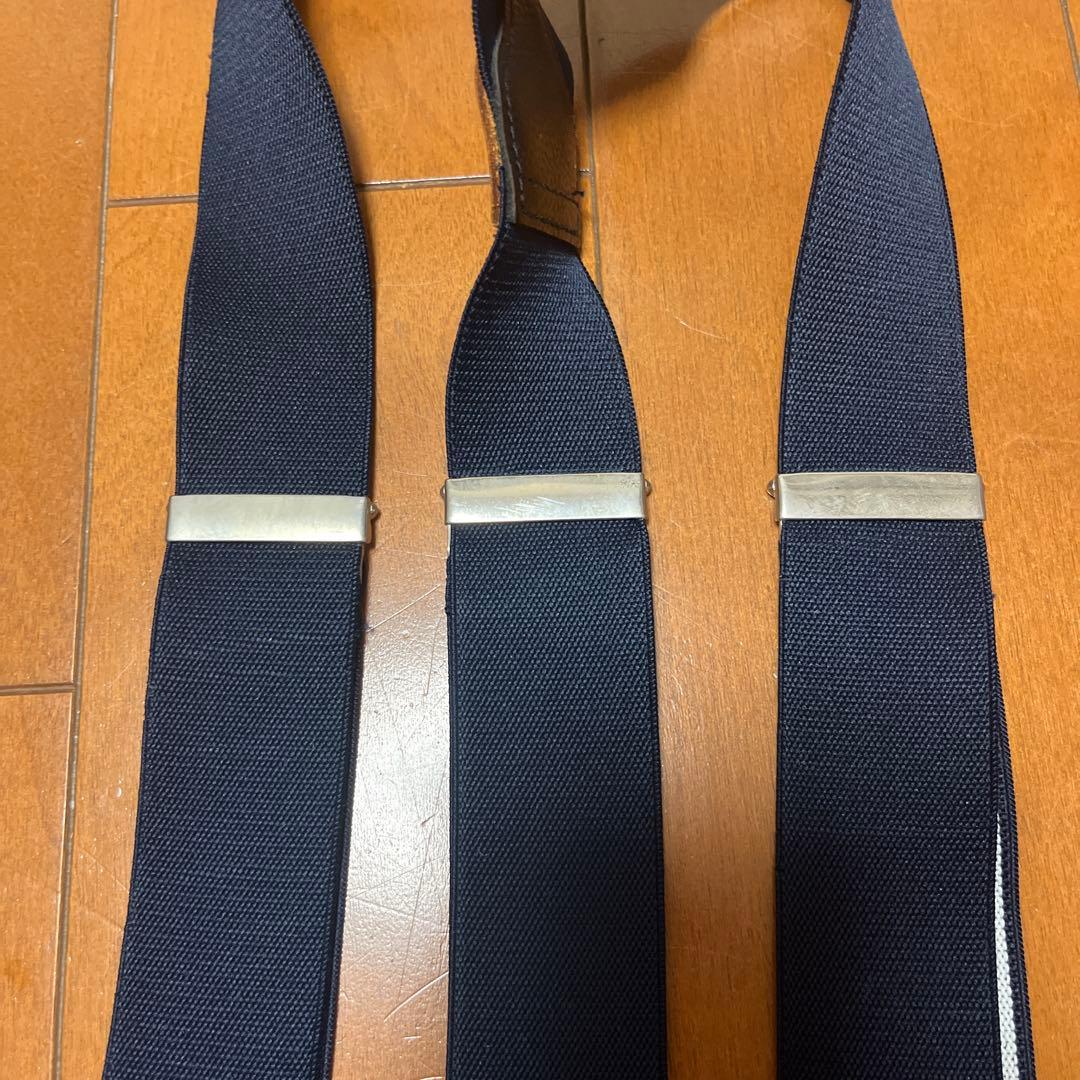  THURSTON ネイビー サスペンダー