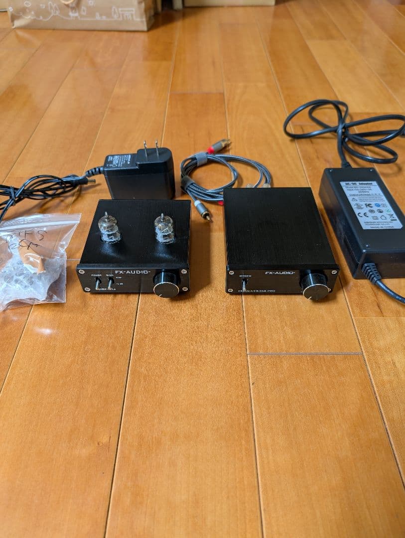 【美品】FX-AUDIO TUBE-01 & FX202A本体　RCA管付き
