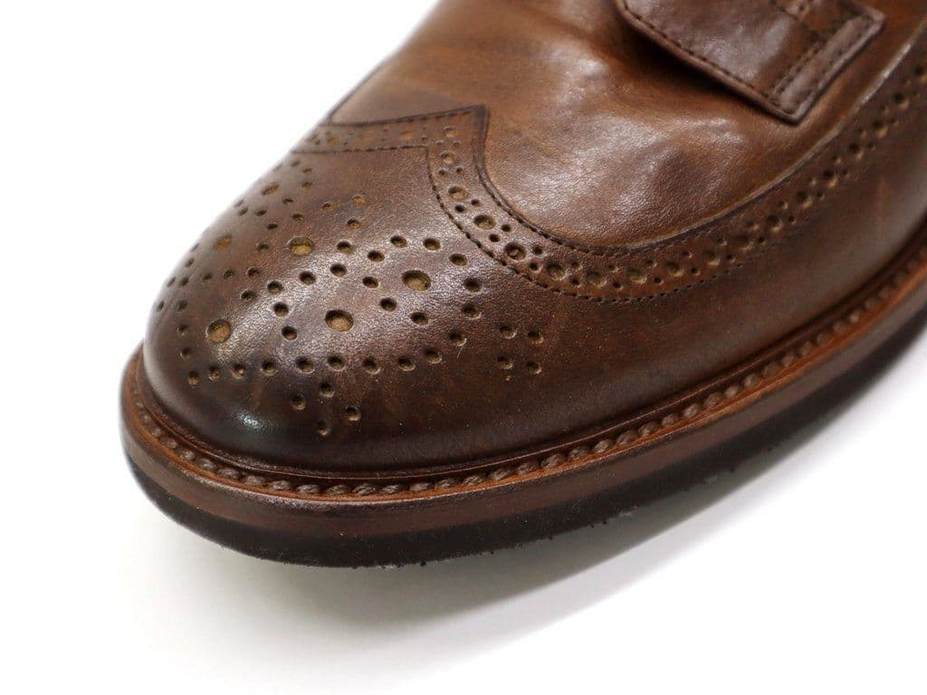 ■新品24万!ブルネロクチネリ／カーフレザーダービーシューズ 44（29cm）茶