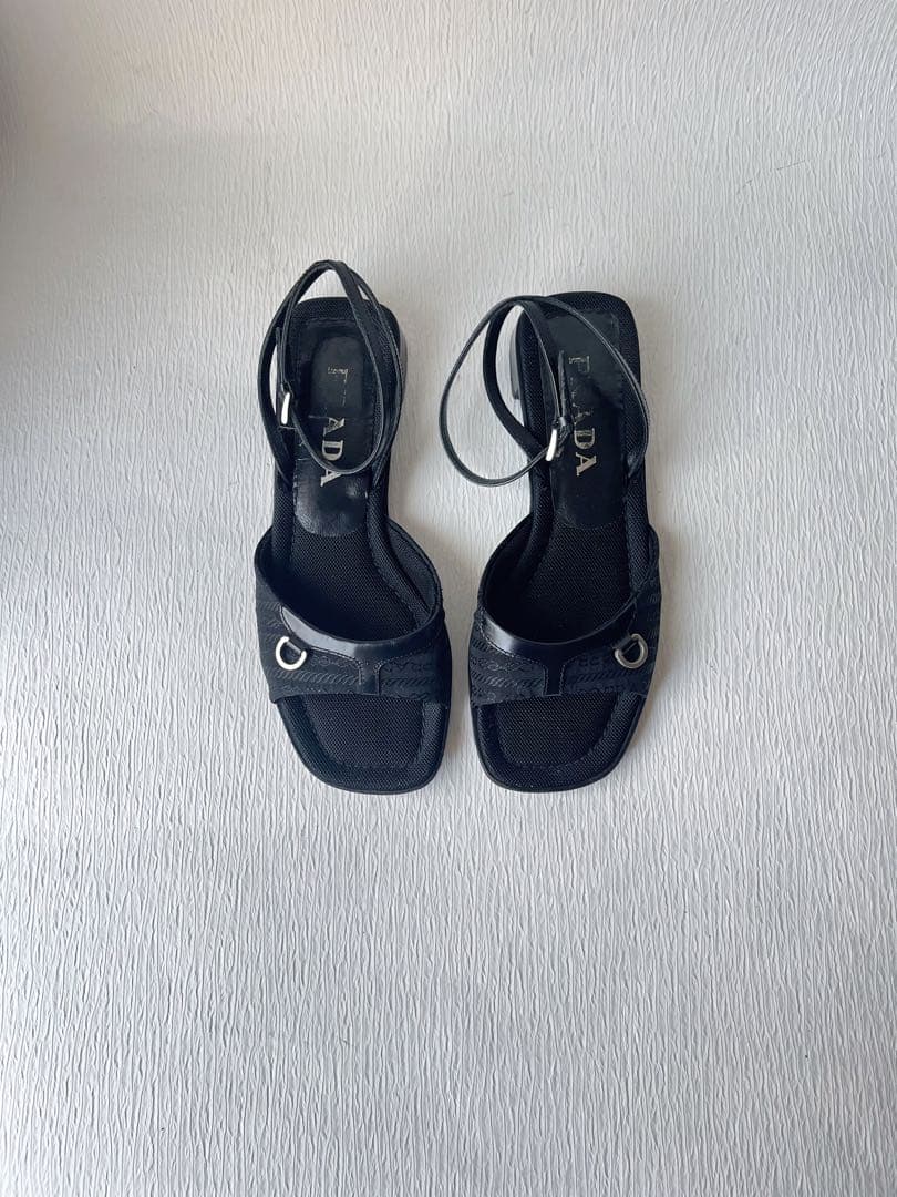 PRADA プラダ　ストラップサンダル 2000SS 黒 アーカイブ　36