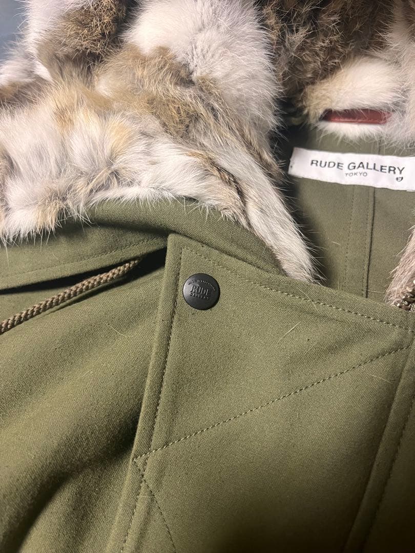 本日限定価格！ルードギャラリー　モッズコート　カーキ　ファー　※ライナーなし