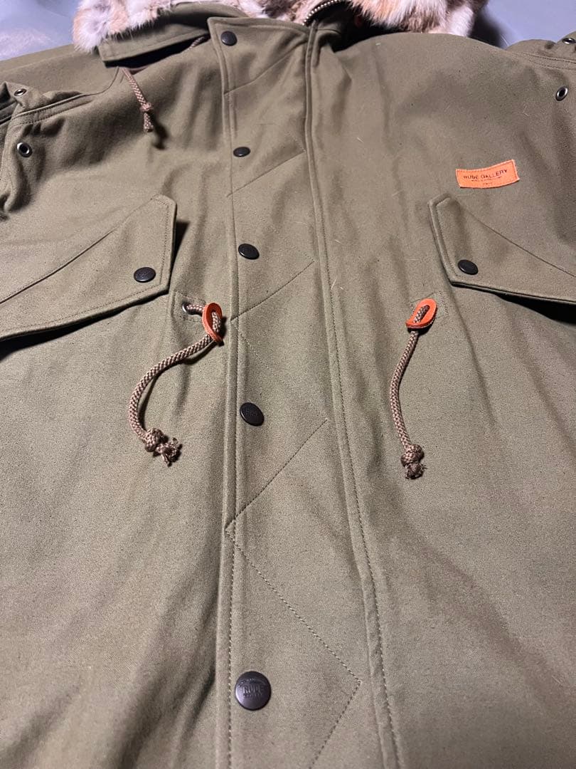 本日限定価格！ルードギャラリー　モッズコート　カーキ　ファー　※ライナーなし