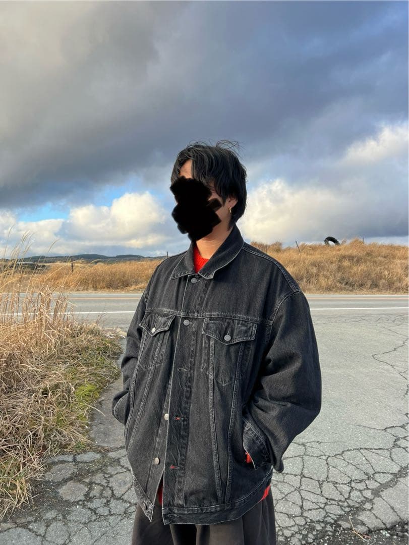 ひ*ん様 AcneStudious アクネ　ルーズフィットブラックデニムジャケッ