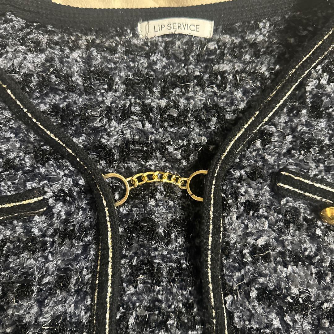 LIPSERVICE クラシカルツイードアンサンブルワンピース