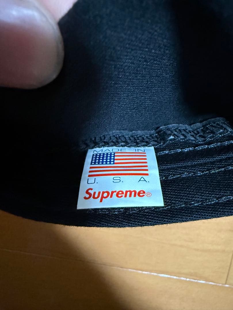 Supreme ブラックキャップ　キャンプキャップ