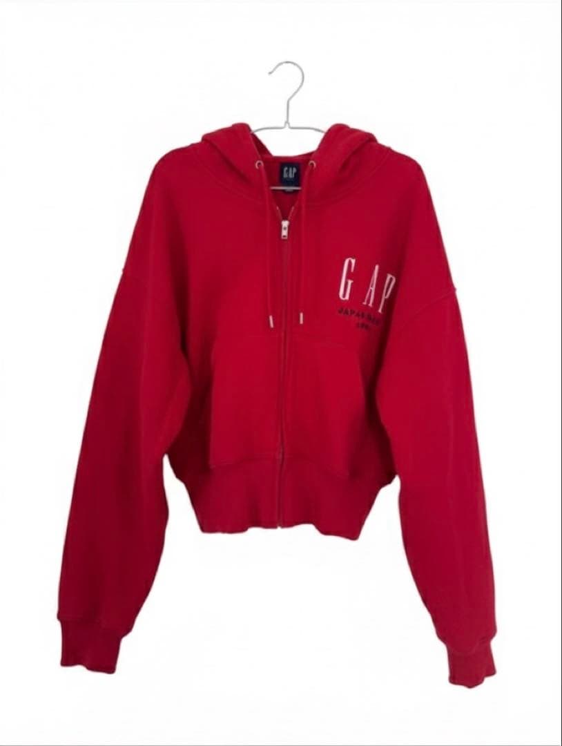GAP 30th ジップアップ パーカー スウェット 赤