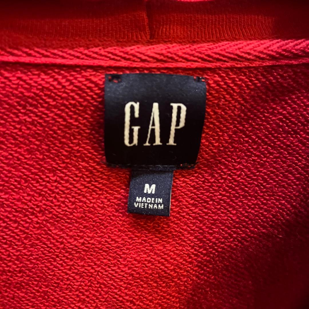 GAP 30th ジップアップ パーカー スウェット 赤