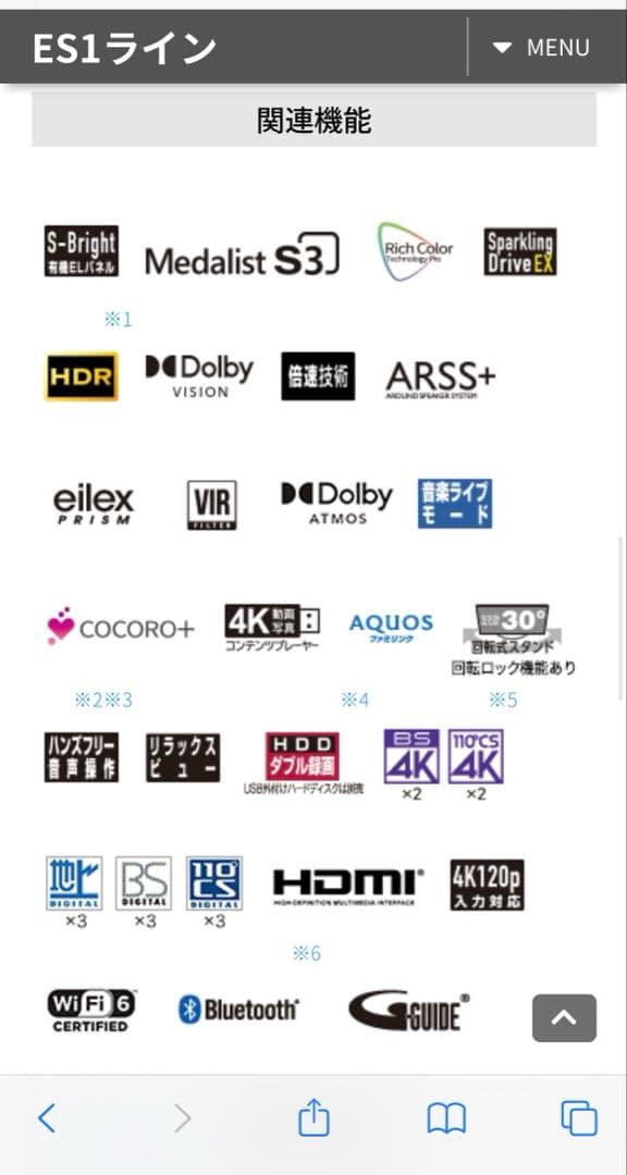 AQUOS液晶テレビ　65インチ✨4T-C65ES1