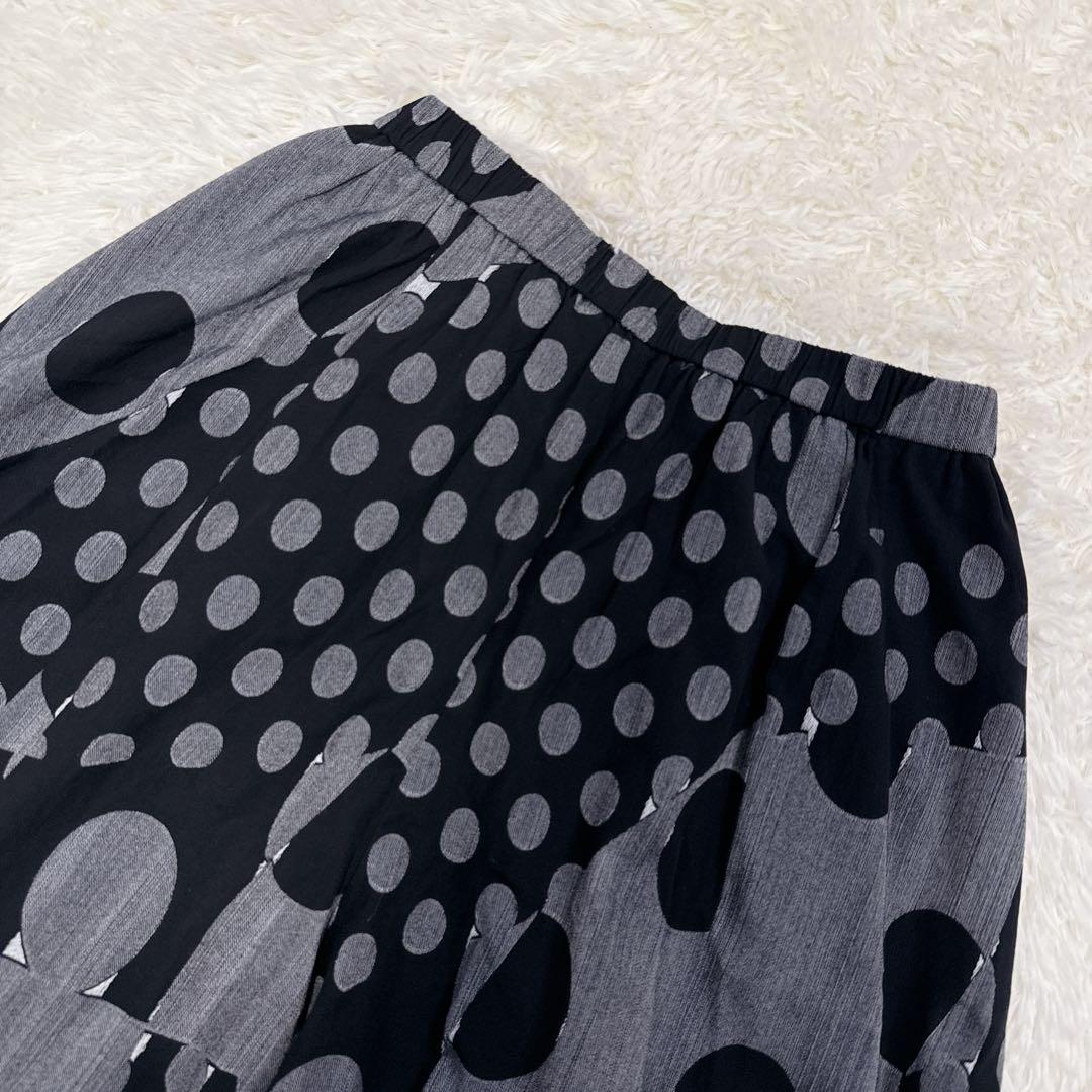 美品 慈雨 センソユニコ ドット柄 バルーンパンツ サルエル ワイドパンツ 40