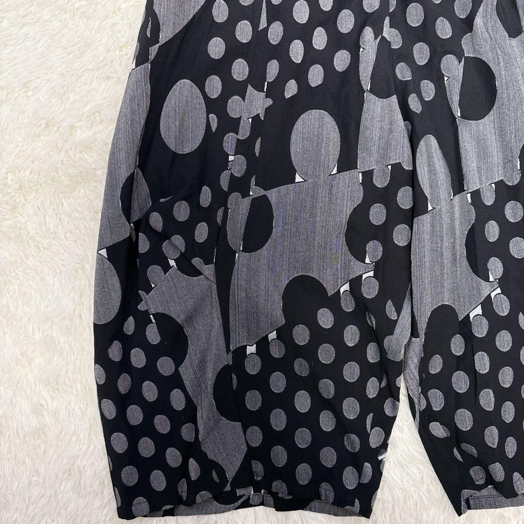 美品 慈雨 センソユニコ ドット柄 バルーンパンツ サルエル ワイドパンツ 40