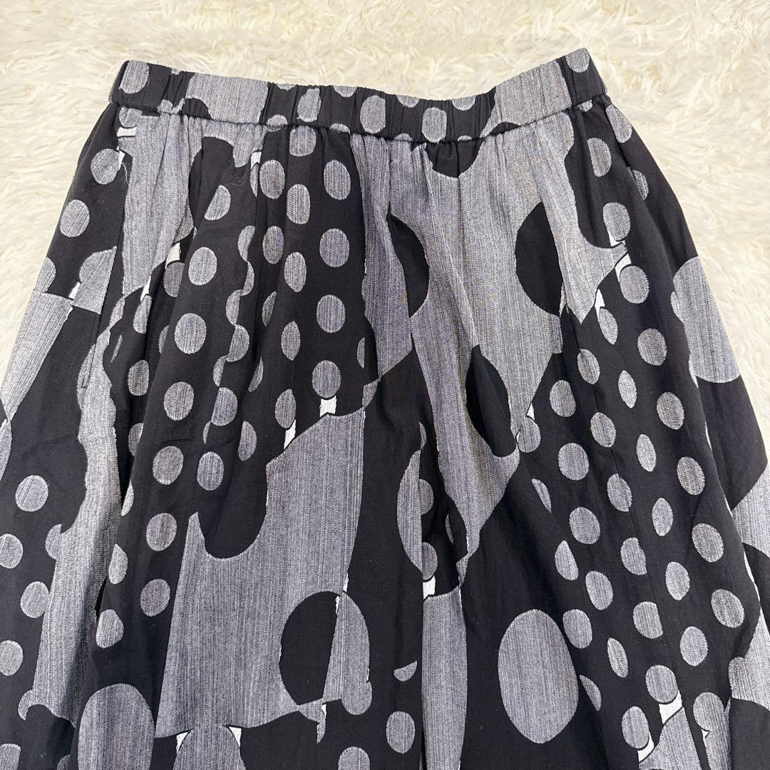 美品 慈雨 センソユニコ ドット柄 バルーンパンツ サルエル ワイドパンツ 40