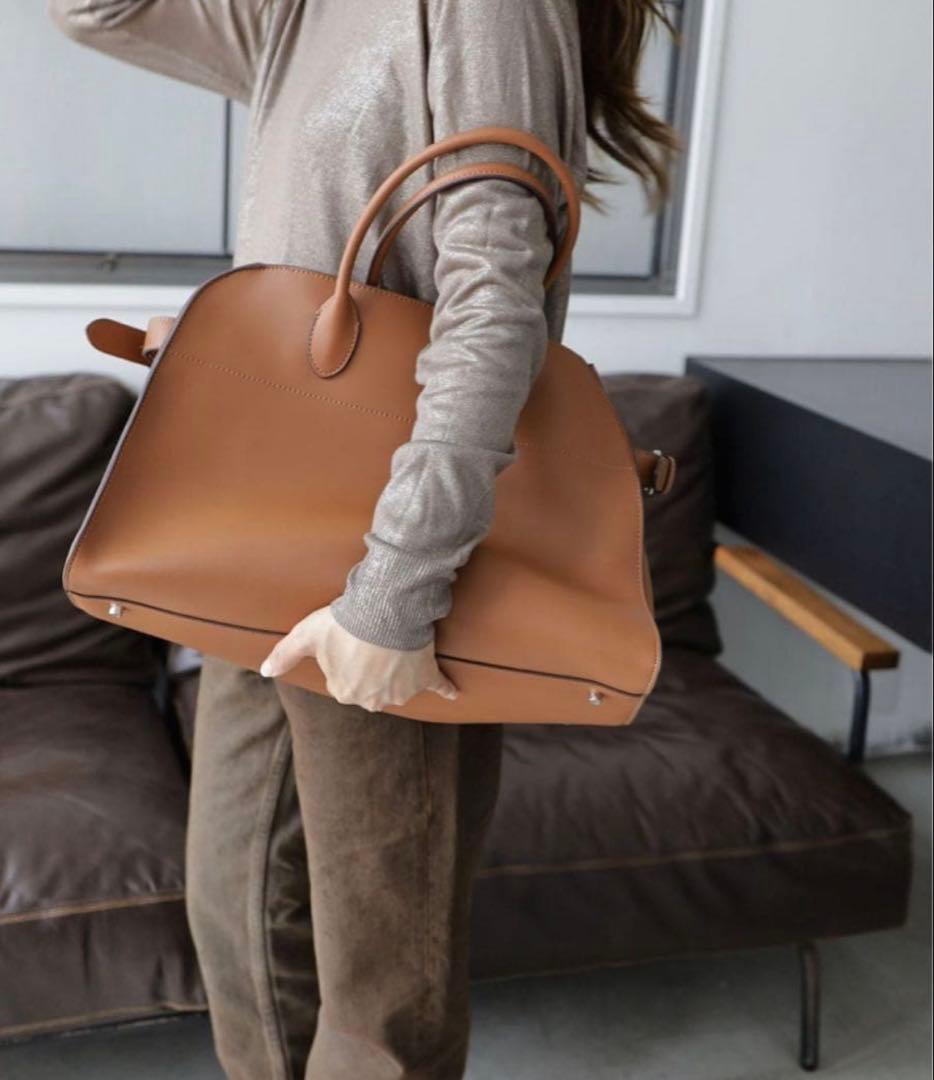 値下げ　リアルレザートートバッグ 大収納 the ROW マルゴー 風デザイン