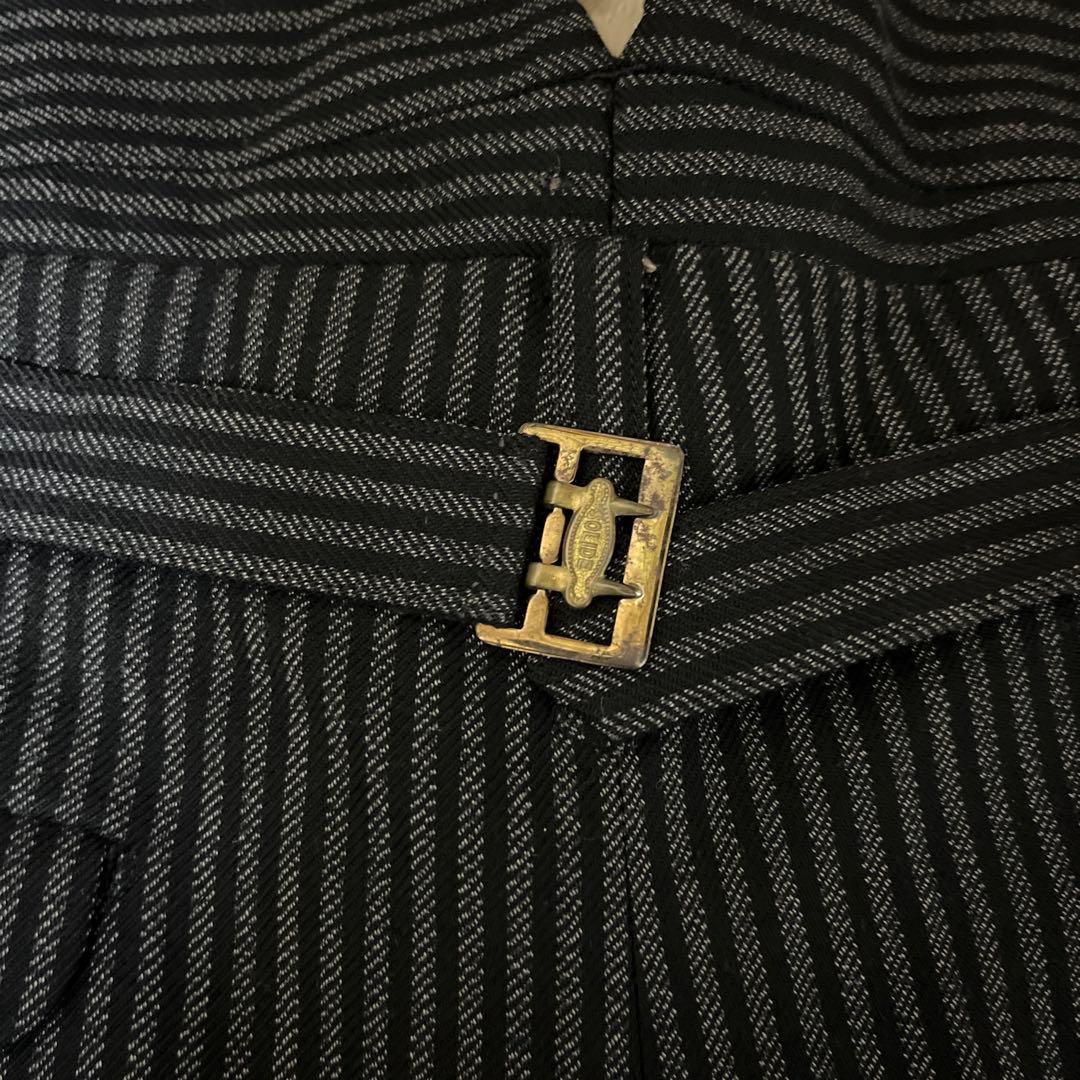 40s ユーロヴィンテージ ストライプスラックス ブラック